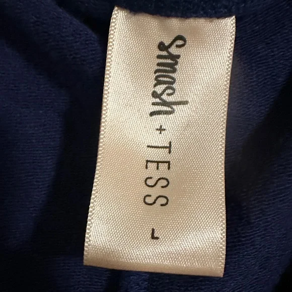 Smash + Tess Navy Blue S/S Women's Sunday Romper size L. New Without Tags - Picture 4 of 6